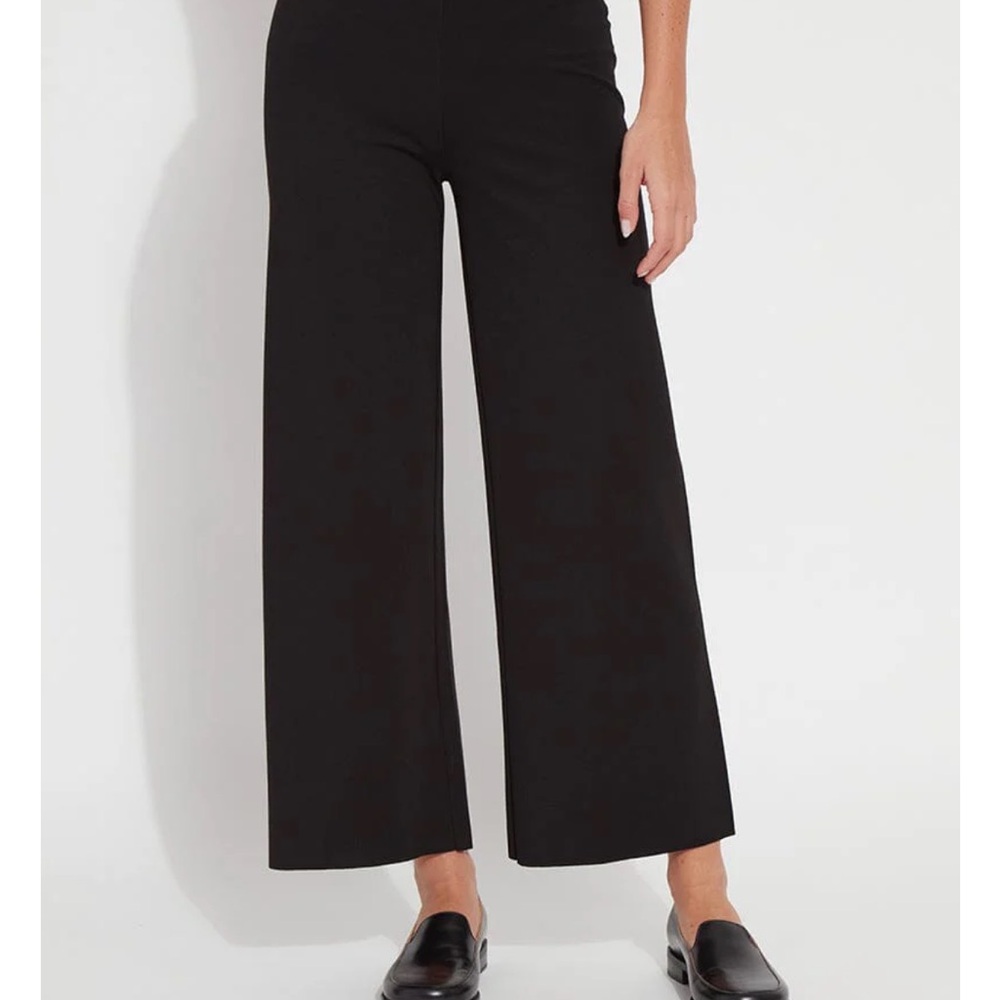 Lysse Black Wide Leg Pants High-Waisted Ankle Length